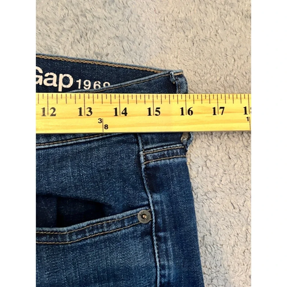 Gap 1969 Jeans Womens 31R Resolution True Skinny Dark Wash Blue Denim